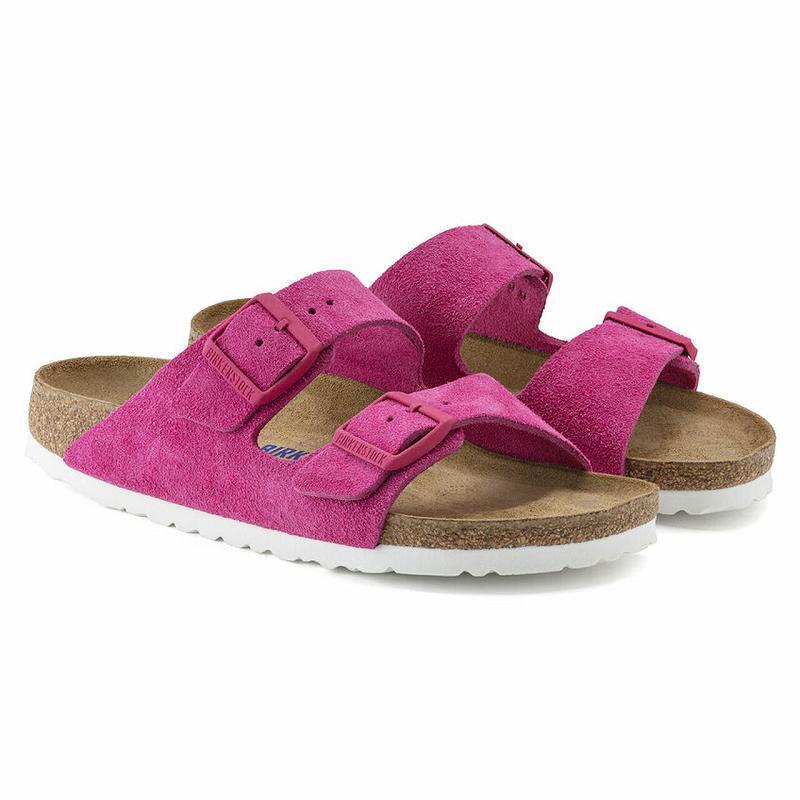 Birkenstock Soft Footbed Semsket Skinn Lær Arizona Dame Lilla | NO 11WNB